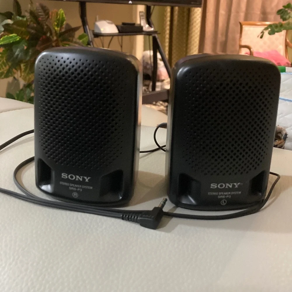 Sony SRS-P3 Mini Speaker System, Black, 3.5mm Aux. jack